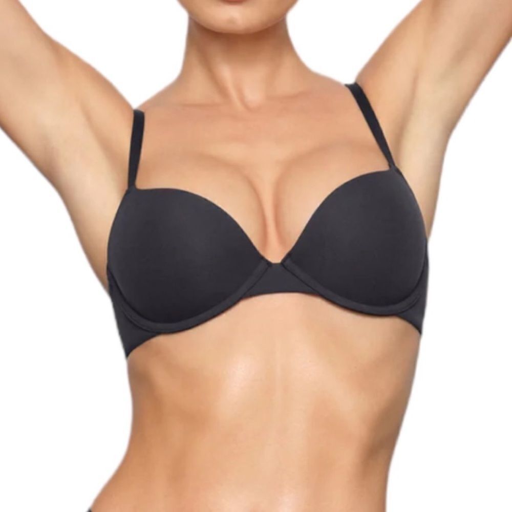 SKIMS NWT Fits Everybody Unlined Underwire Bra In Onyx Black